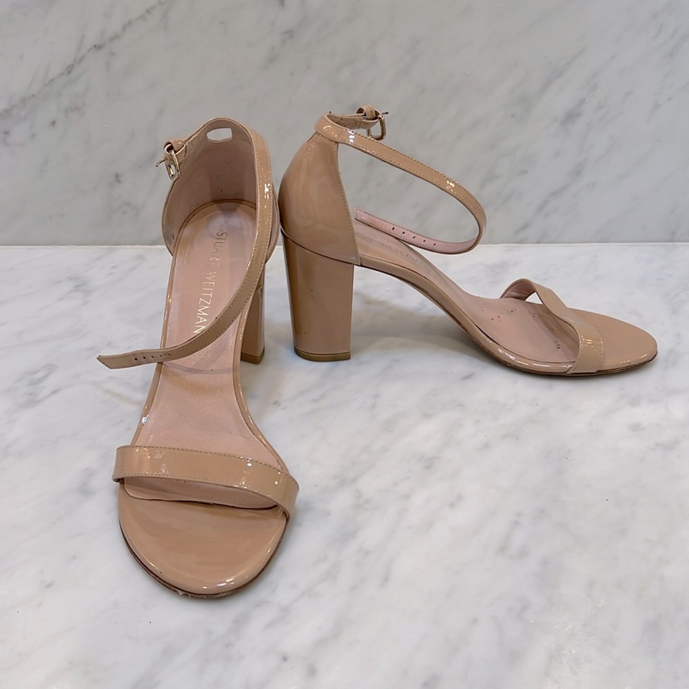 Stuart Weitzman Nude Block Heel